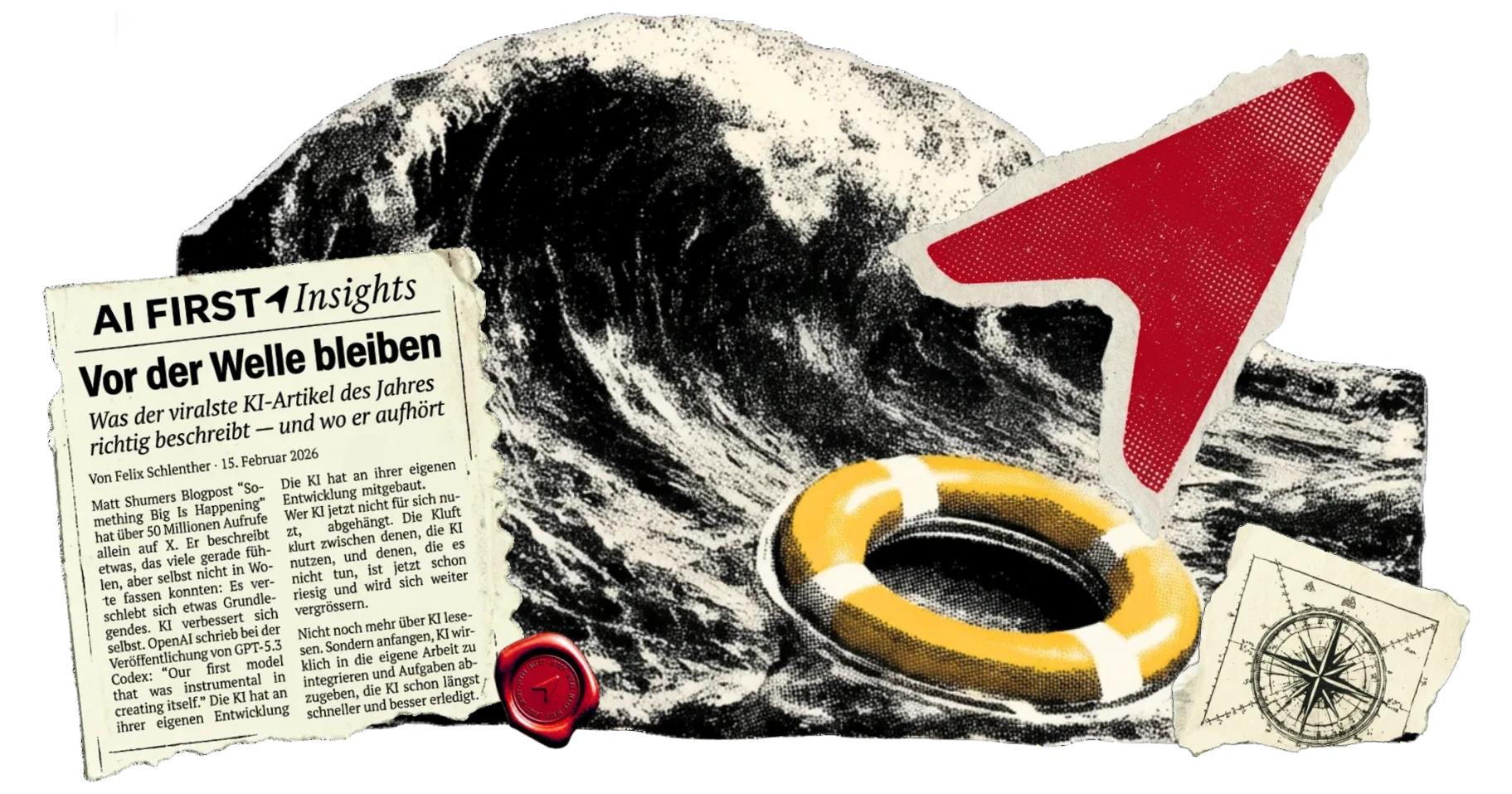 Vor der Welle bleiben