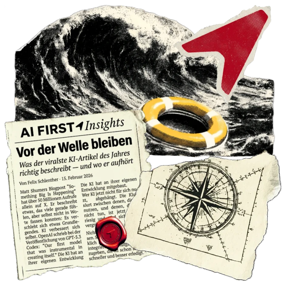 Vor der Welle bleiben